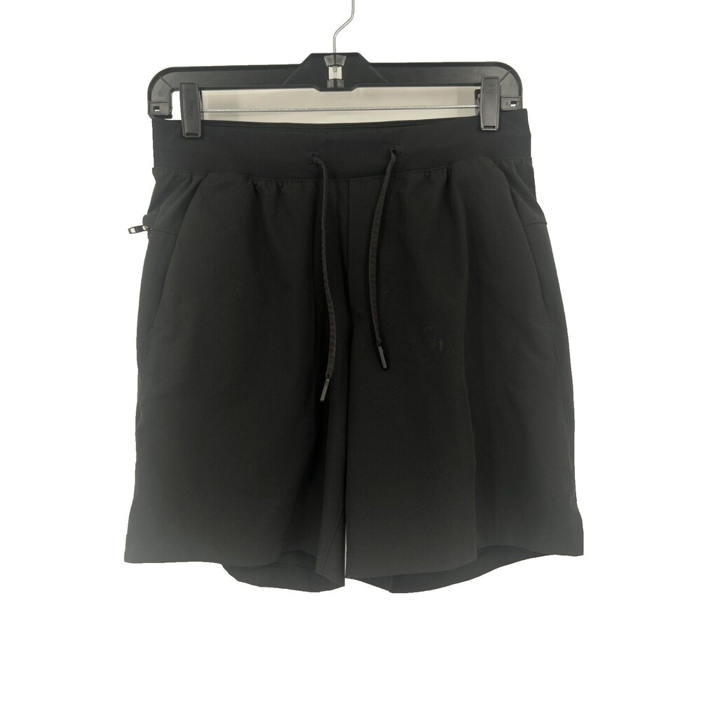 Lululemon Shorts Men Small Black Solid T.H.E Drawstring Pockets Linerless S